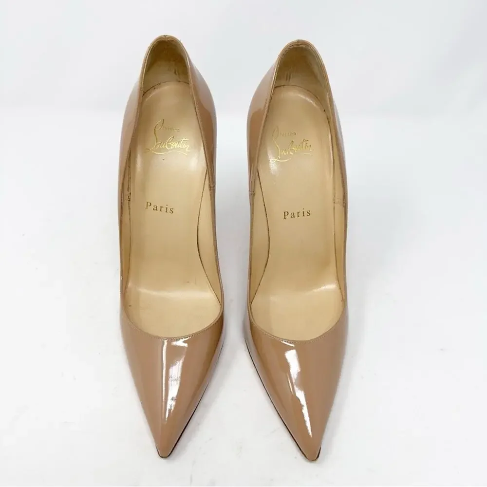 Christian Louboutin So Kate Patent Leather Pointed Toe Heels Womens Size EU 38.5